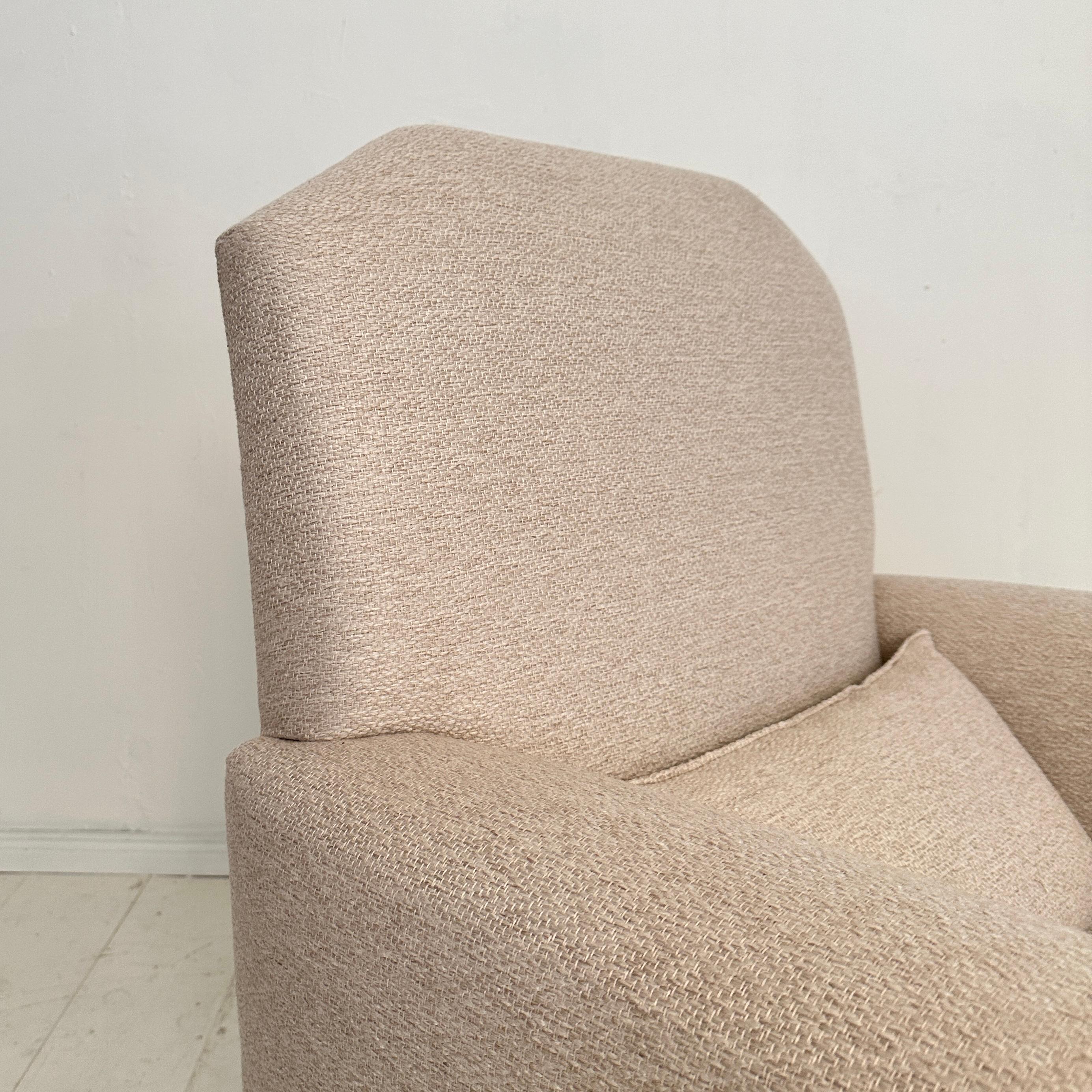 Fauteuil Art déco allemand des années 1920, retapissé en tissu blanc, Berlin, années 1920 en vente 8