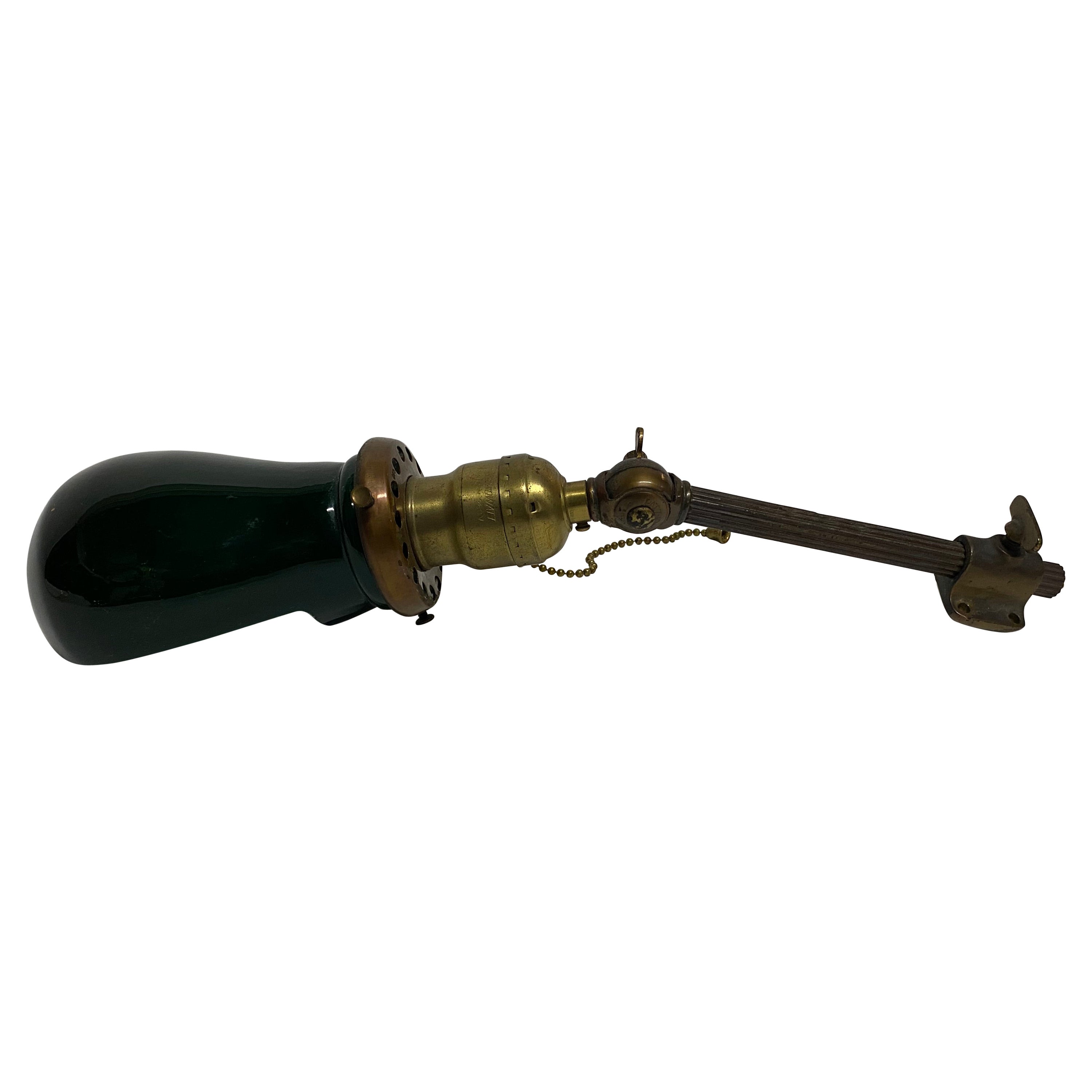 1920 German Industrial Emeralite Articulated Work Light