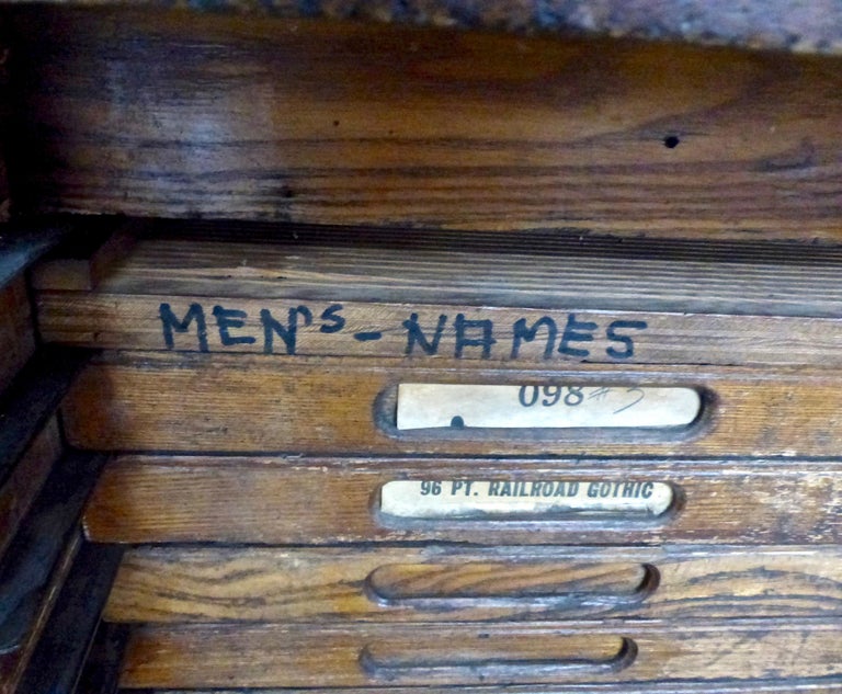 1920 Hamilton Mfg Co Oak Printers Typeset Cabinet At 1stdibs