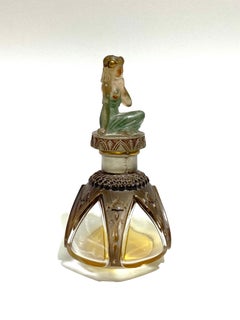1920 Julien Viard Blue Lagoon Perfume Bottle for Dubarry Cleopatra Figure