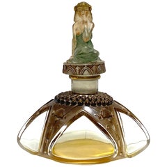 1920 Julien Viard Blue Lagoon Perfume Bottle for Dubarry Cleopatra Figure