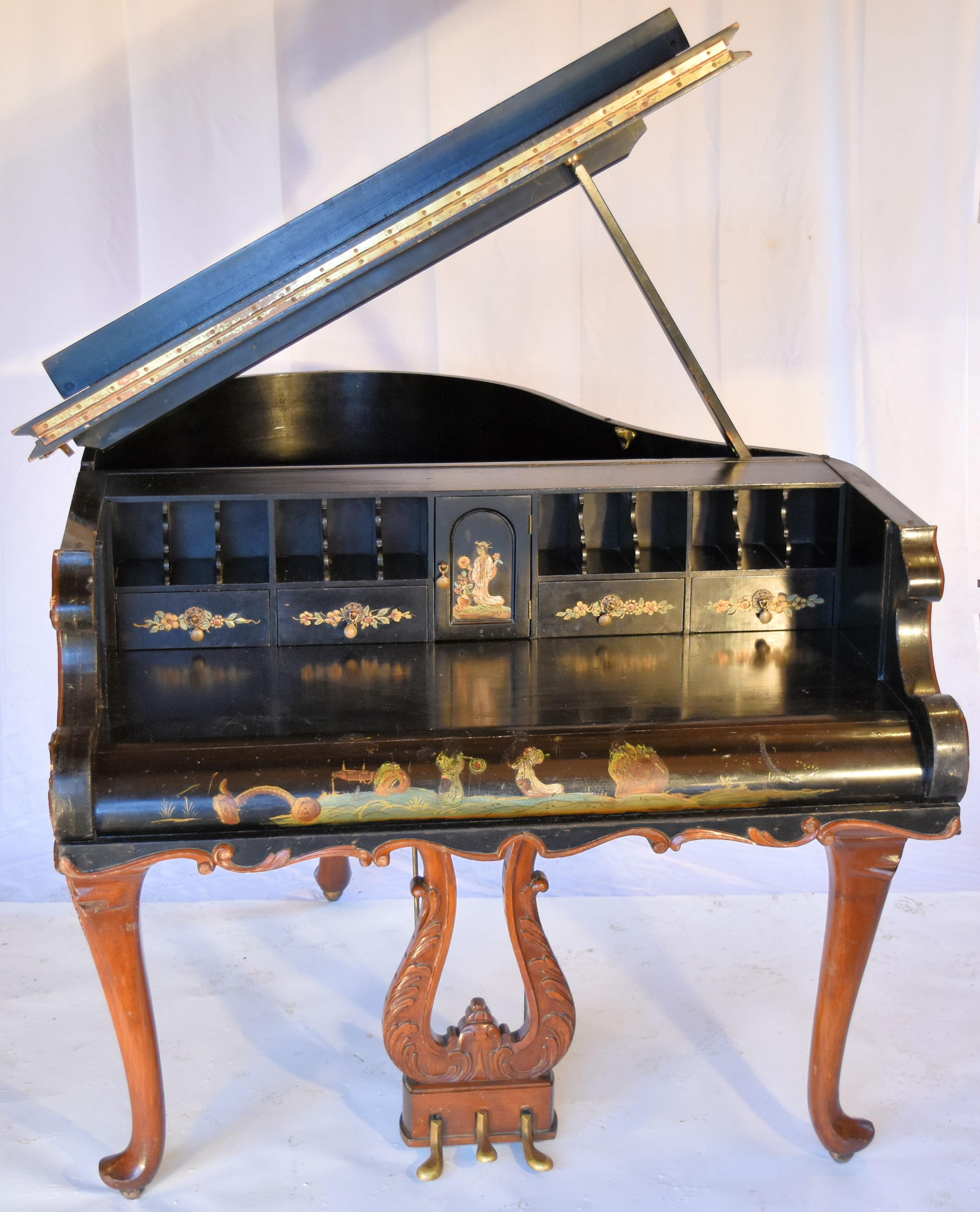piano desk antique