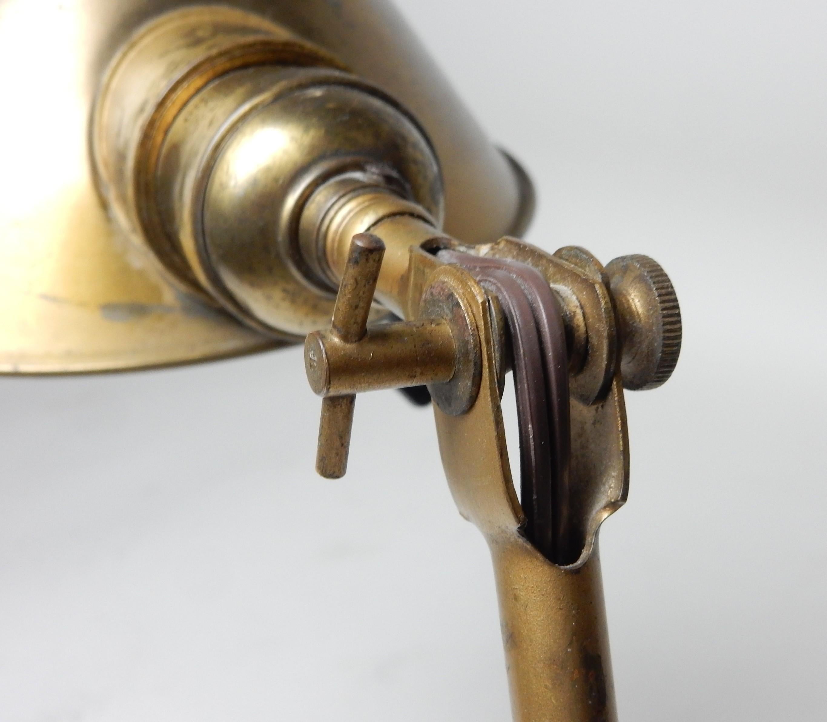Steel 1920 Machine age Industrial Faries Desk Lamp For Sale