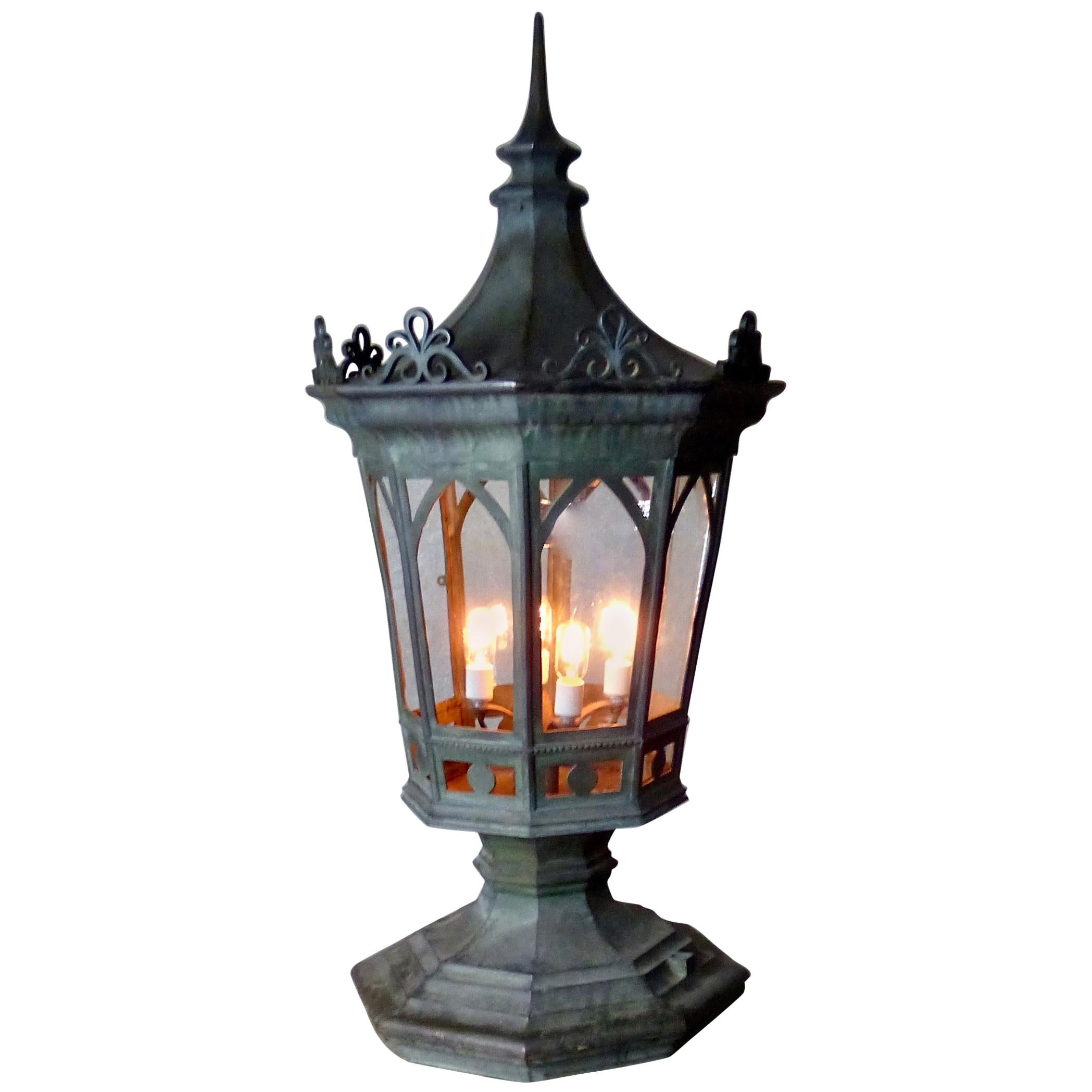 1920 Massive Antique Octagonal Solid Bronze Exterior Lantern For Sale at  1stDibs | victorian lantern, antique lantern, victorian lanterns