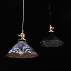 1920 mercury glass cone pendant lights in ebony colour