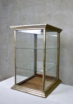 1920 Nickel-Plated Brass Mercantile Counter Top Display Case