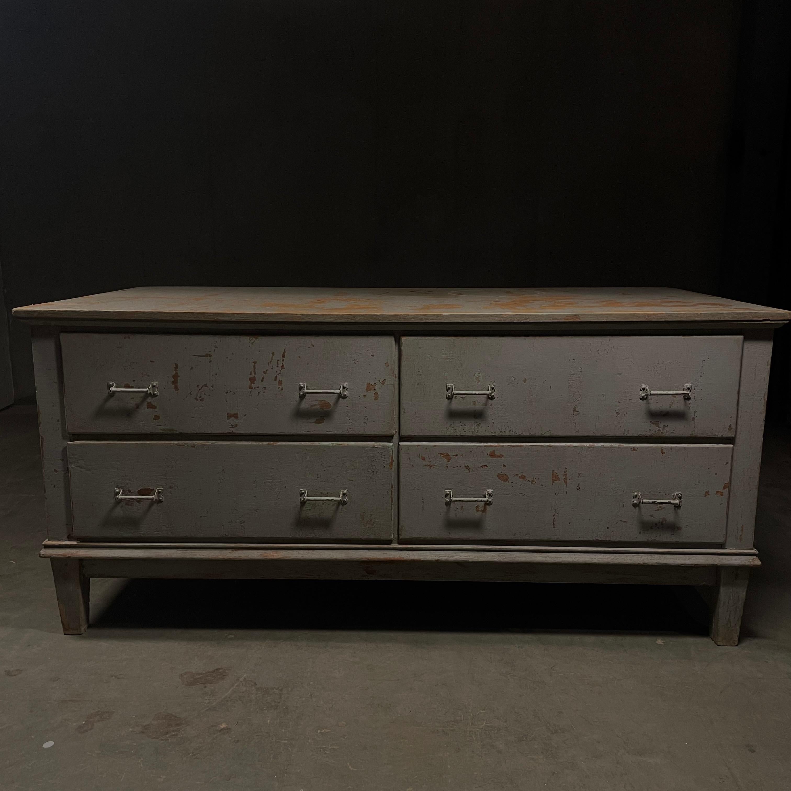 American 1920 oak working counter from a Tailor  shop For Sale