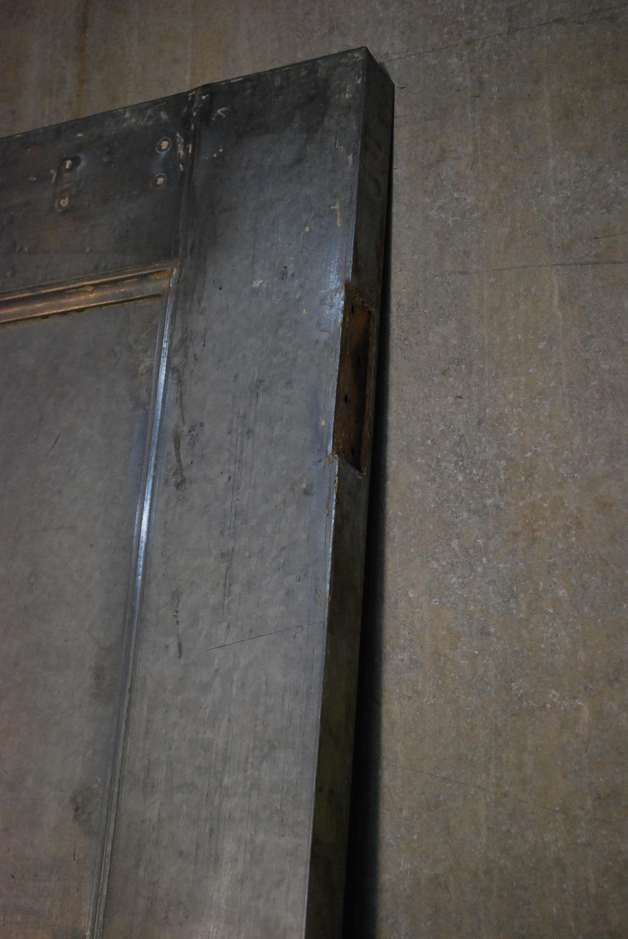 Set of two very nice well made doors salvaged from a water works building in Washington State.
Solid square and comes with working handle.

Steel can be polished if desired.