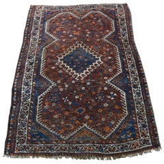 Antique 1920 Persian Shiraz Pure Wool Good Condition Slight Wear Clean Oriental Rug