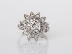 1920 Platinum GIA certified 1.04ct Old European Cut Diamond Engagement Ring