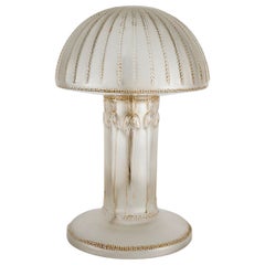 1920 René Lalique - Art Deco Lampe Kariatides Glas mit Sepia Patina