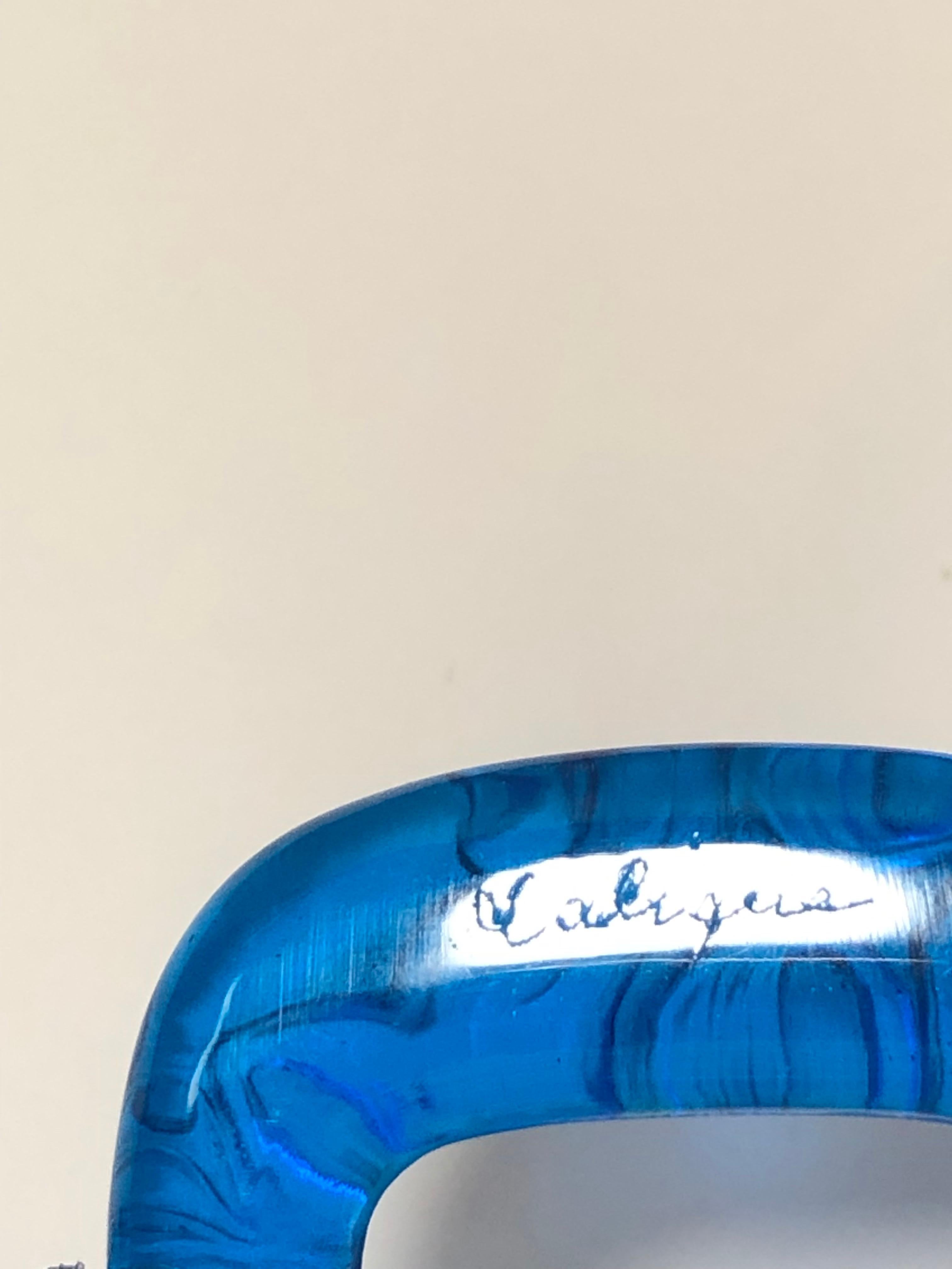 1920 René Lalique Bleu Electrique Grenouilles Pendant, Electric Blue Frogs In Excellent Condition For Sale In Boulogne Billancourt, FR