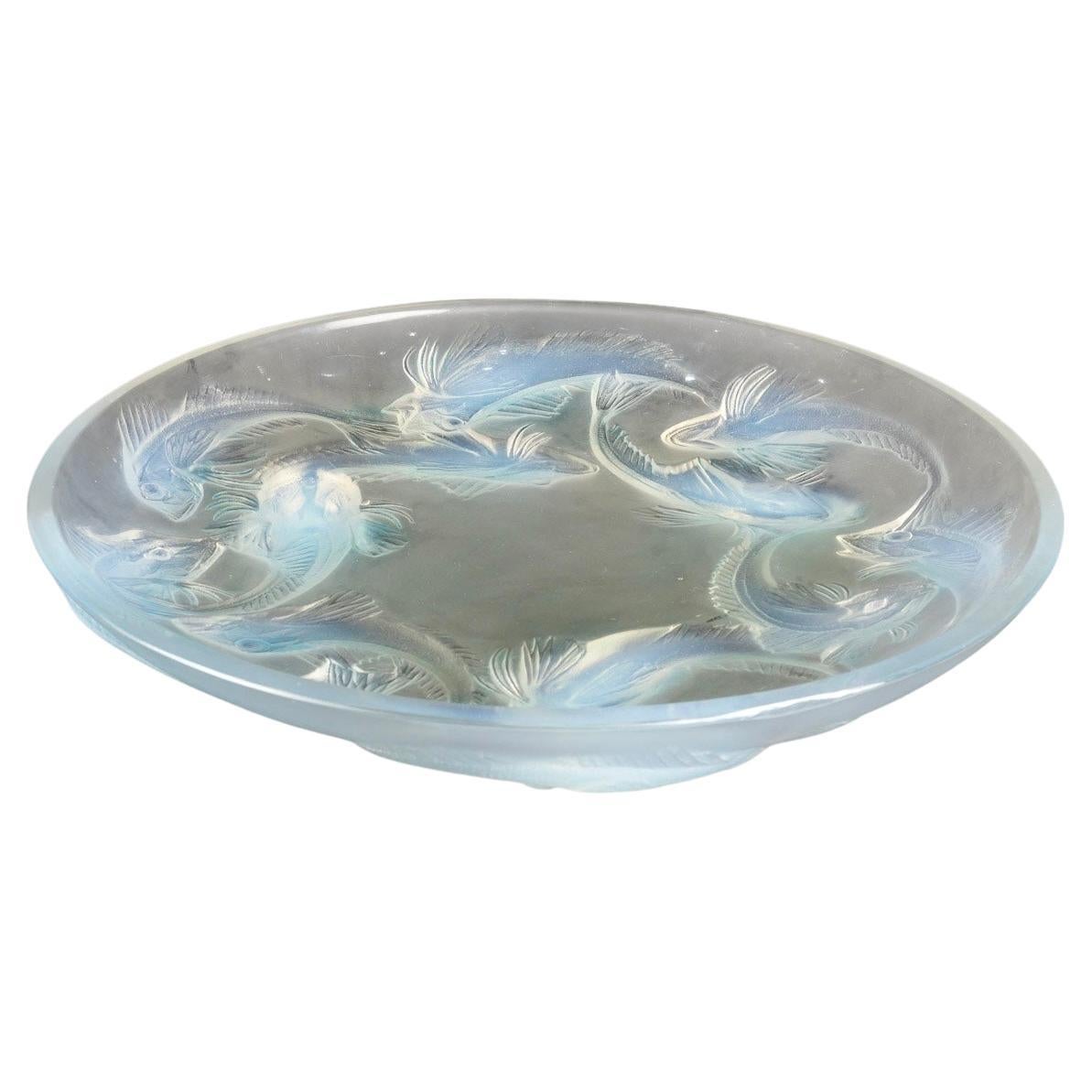 1920 René Lalique Bol Martigues Poissons Verre opalescent