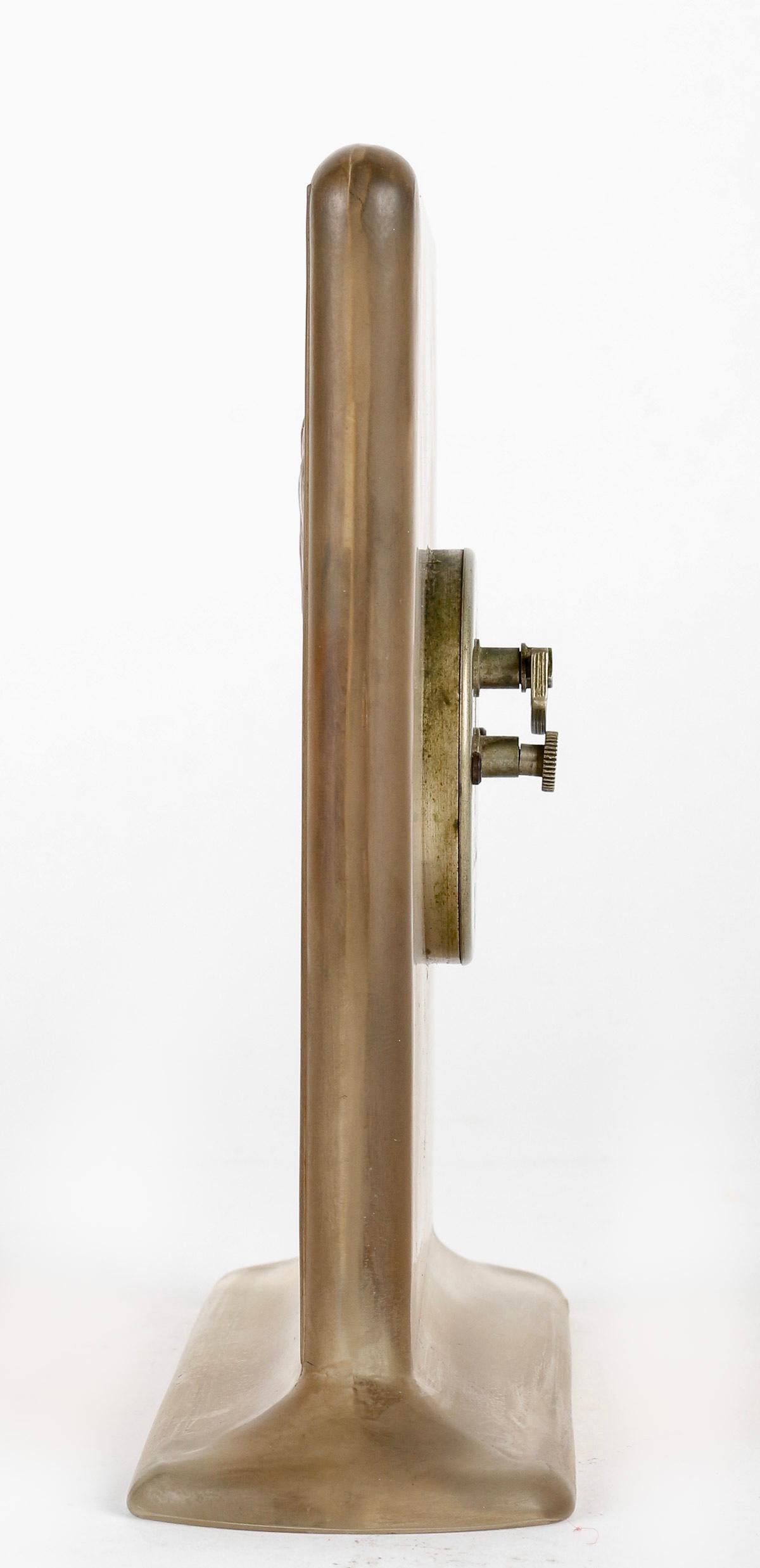 Early 20th Century 1920 René Lalique Clock Six Hirondelles Glass Mechanical Movement Swallows