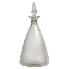1920 René Lalique - Decanter Vigne Strie in vetro con patina grigia