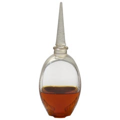 1920 Rene Lalique Lacdor Perfume Bottle for Lubin Clear and Frosted Glass