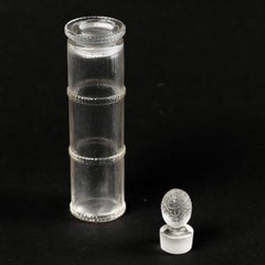 1920 René Lalique, Perfume Bottle Fleurs Vives Clear Glass for Volnay