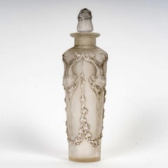 1920 René Lalique Perfume Bottle Pan Satyres Glass with Grey Patina