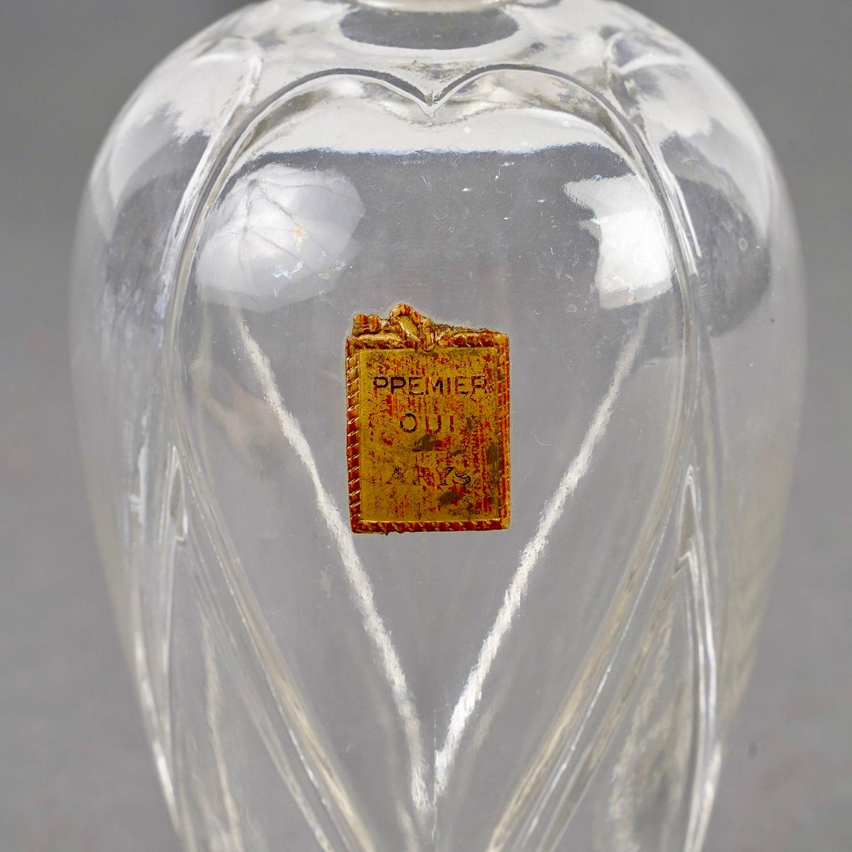 Art Déco 1920 René Lalique - Bottiglia di profumo Premier Oui  Vetro per Aris in vendita