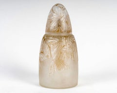 1920 René Lalique - Perfume Burner Papillons Butterfly Glass with Sepia Patina