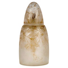 1920 René Lalique - Perfume Burner Papillons Butterfly Glass with Sepia Patina