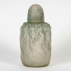 1920 René Lalique - Bruciaprofumi Sirenes in vetro con patina blu