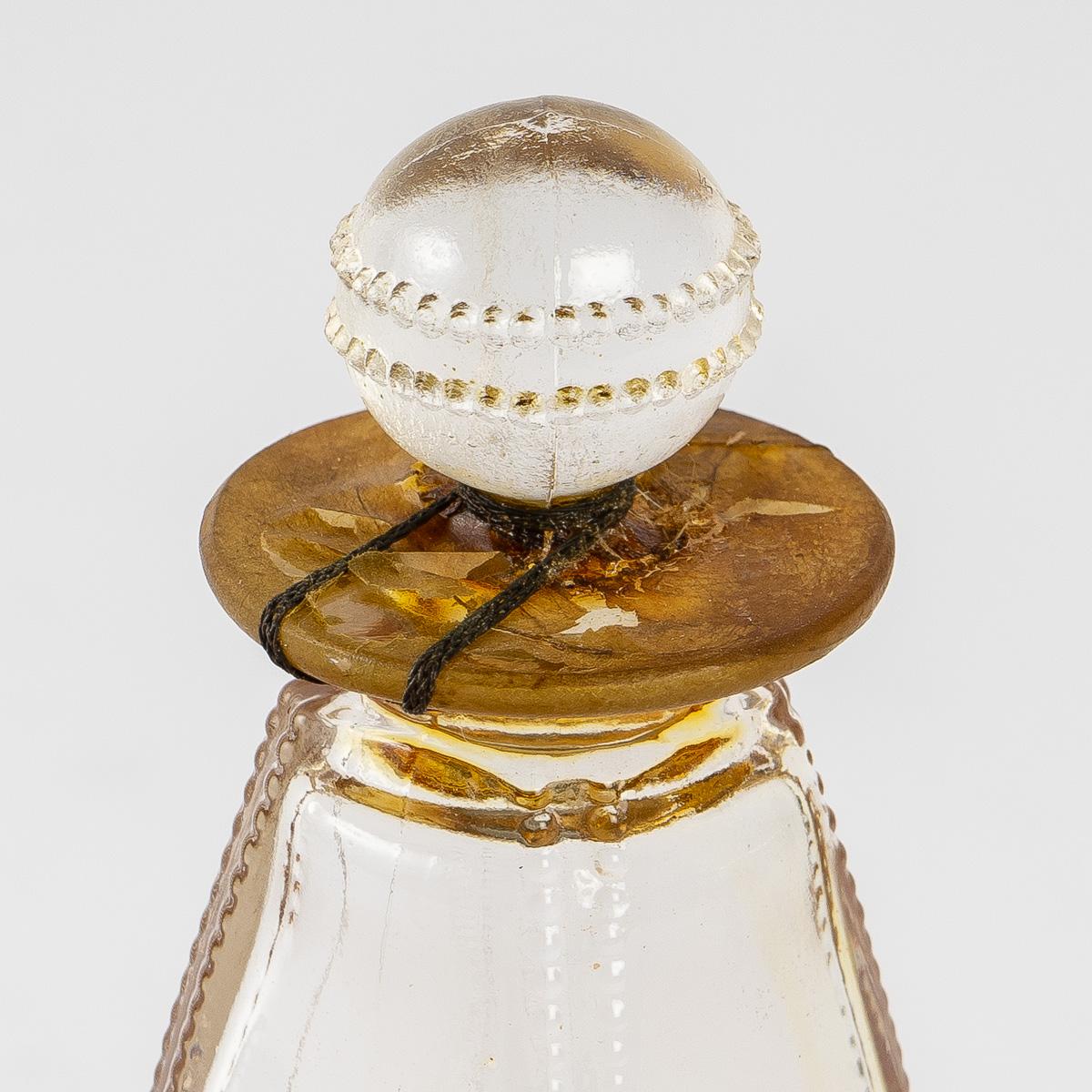 Art Deco 1920 Rene Lalique Rien que du Bonheur Perfume Bottle Arys Frosted Glass