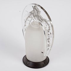 1920 René Lalique - Tiara Night Lamp Amours Glass With Grey Patina