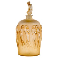 1920 Rene His Vase 12 Figurines Bouchon Figurine Verre et Patine Sépia