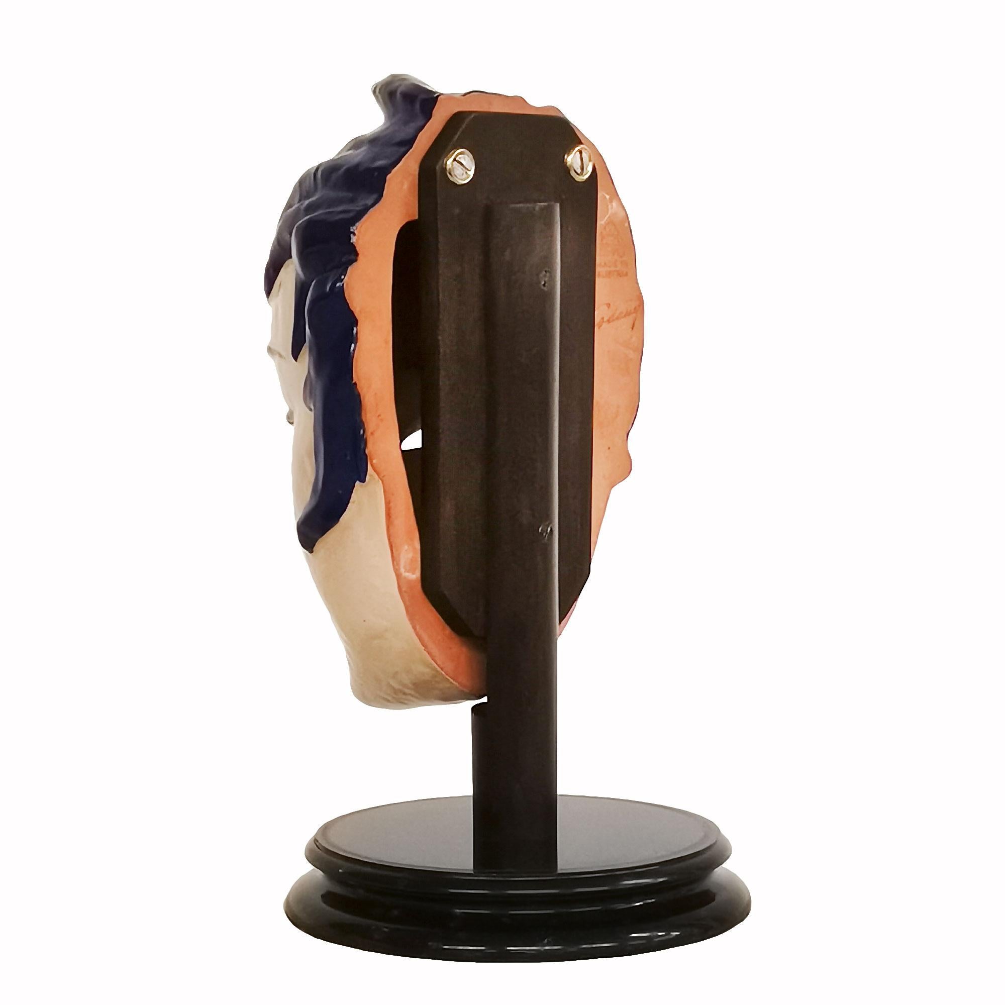 Austriaco Maschera da donna Art Deco del 1920, ceramica di Rudolf Podany, Keramos - Austria in vendita