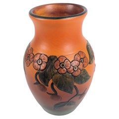 1920´s Art Nouveau Flower Decorated Vase by Axel Sorensen for P. Ipsens Enke