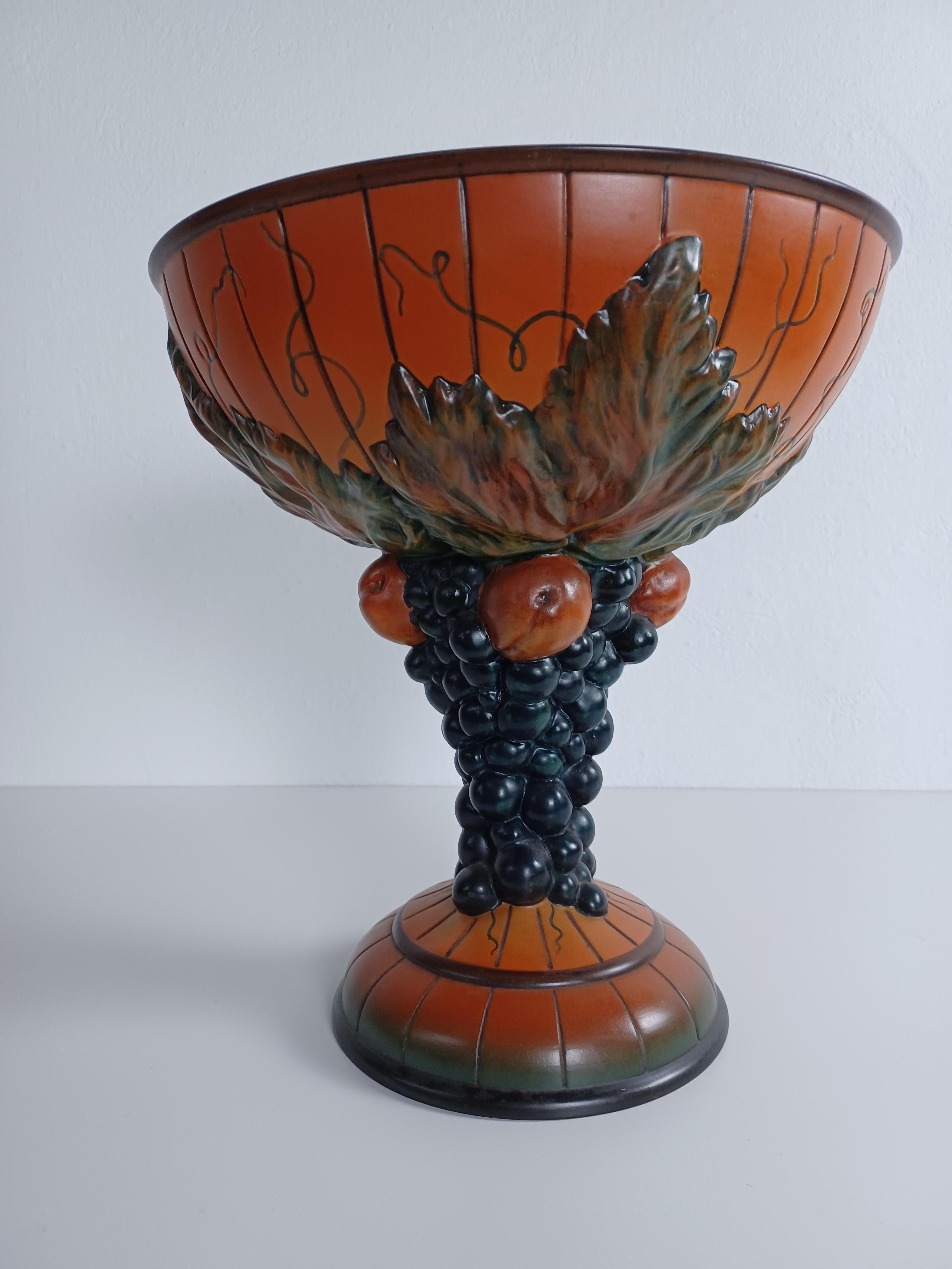 Danish 1920´s Art Nouveau Hand Crafted Grape Bowl by Erik Magnussen for P. Ipsens Enke For Sale