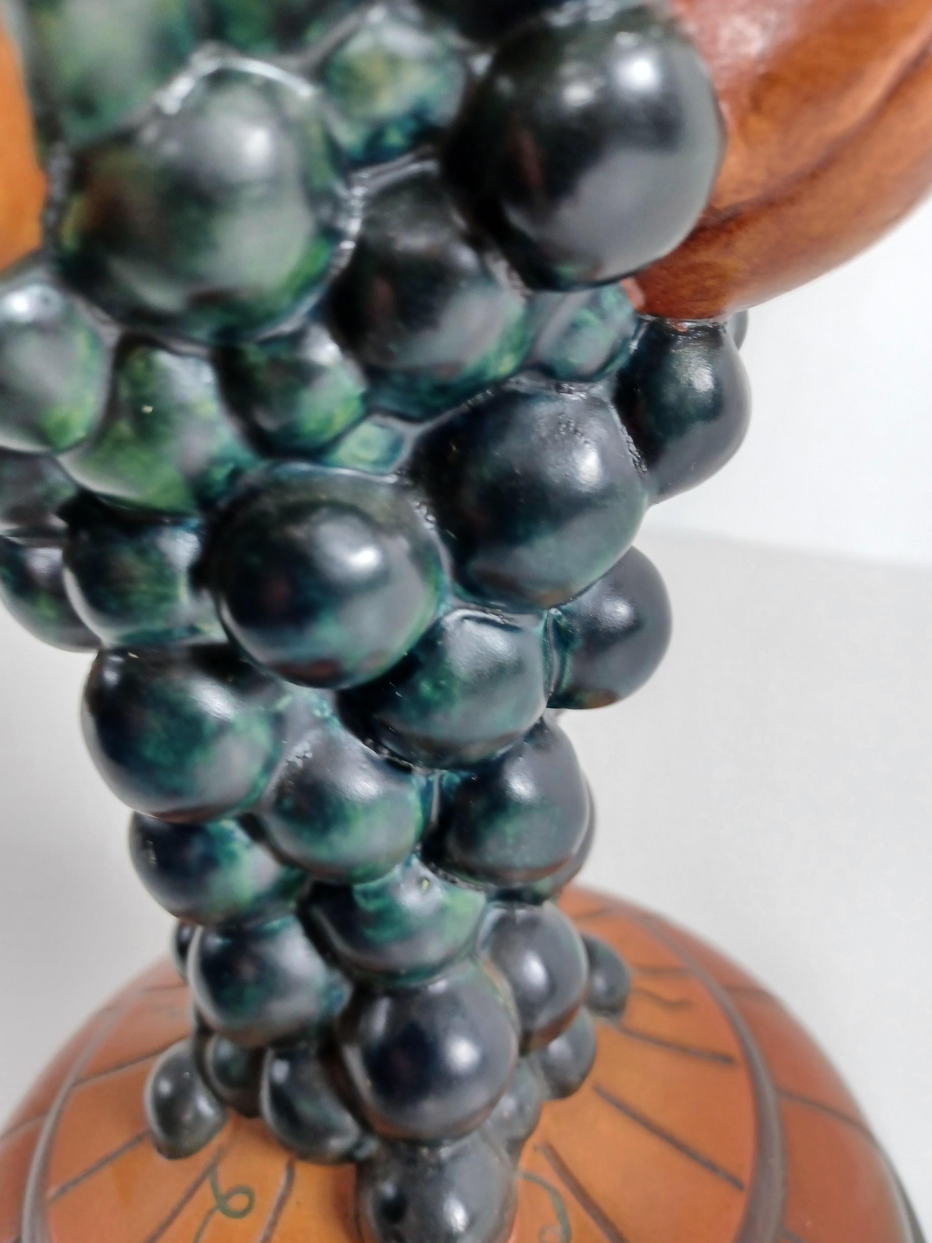 1920´s Art Nouveau Hand Crafted Grape Bowl by Erik Magnussen for P. Ipsens Enke In Good Condition For Sale In Knebel, DK