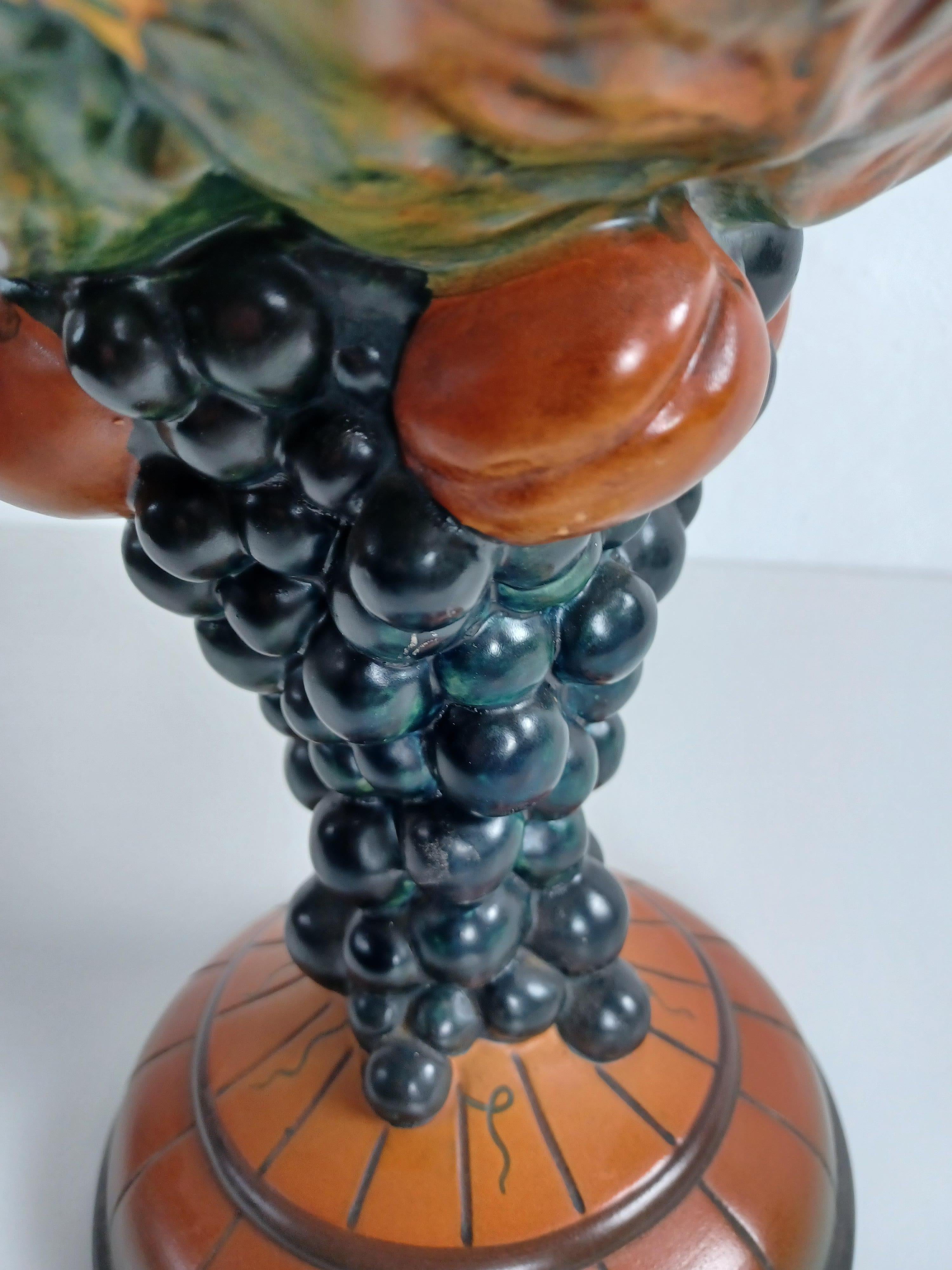 20th Century 1920´s Art Nouveau Hand Crafted Grape Bowl by Erik Magnussen for P. Ipsens Enke For Sale