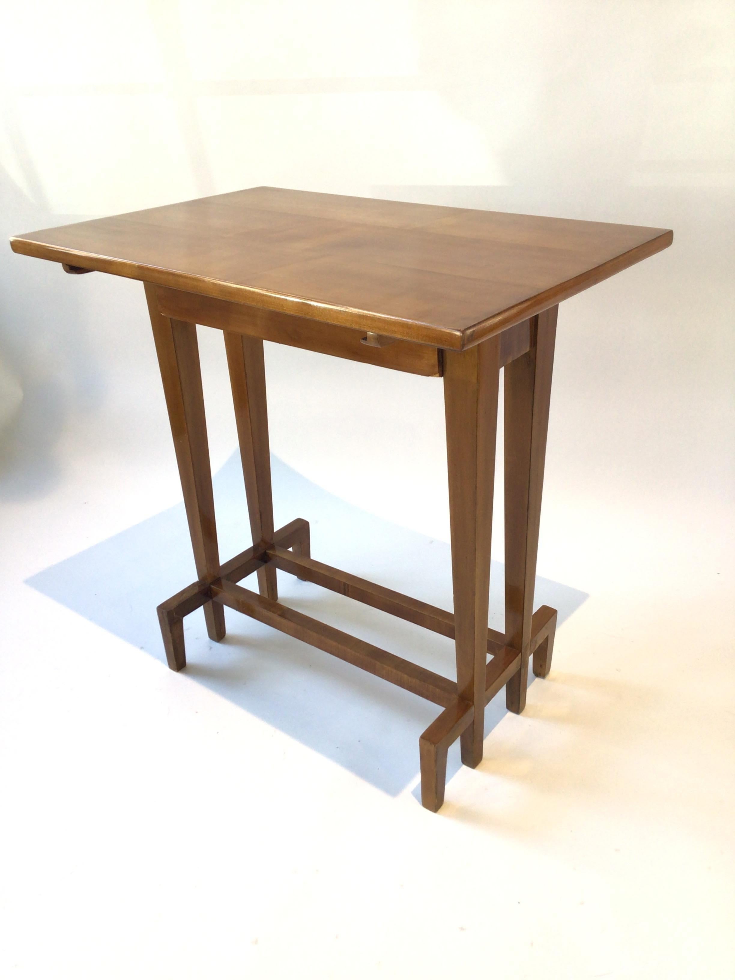 Early 20th Century 1920s Walnut Architectural Side Table For Sale
