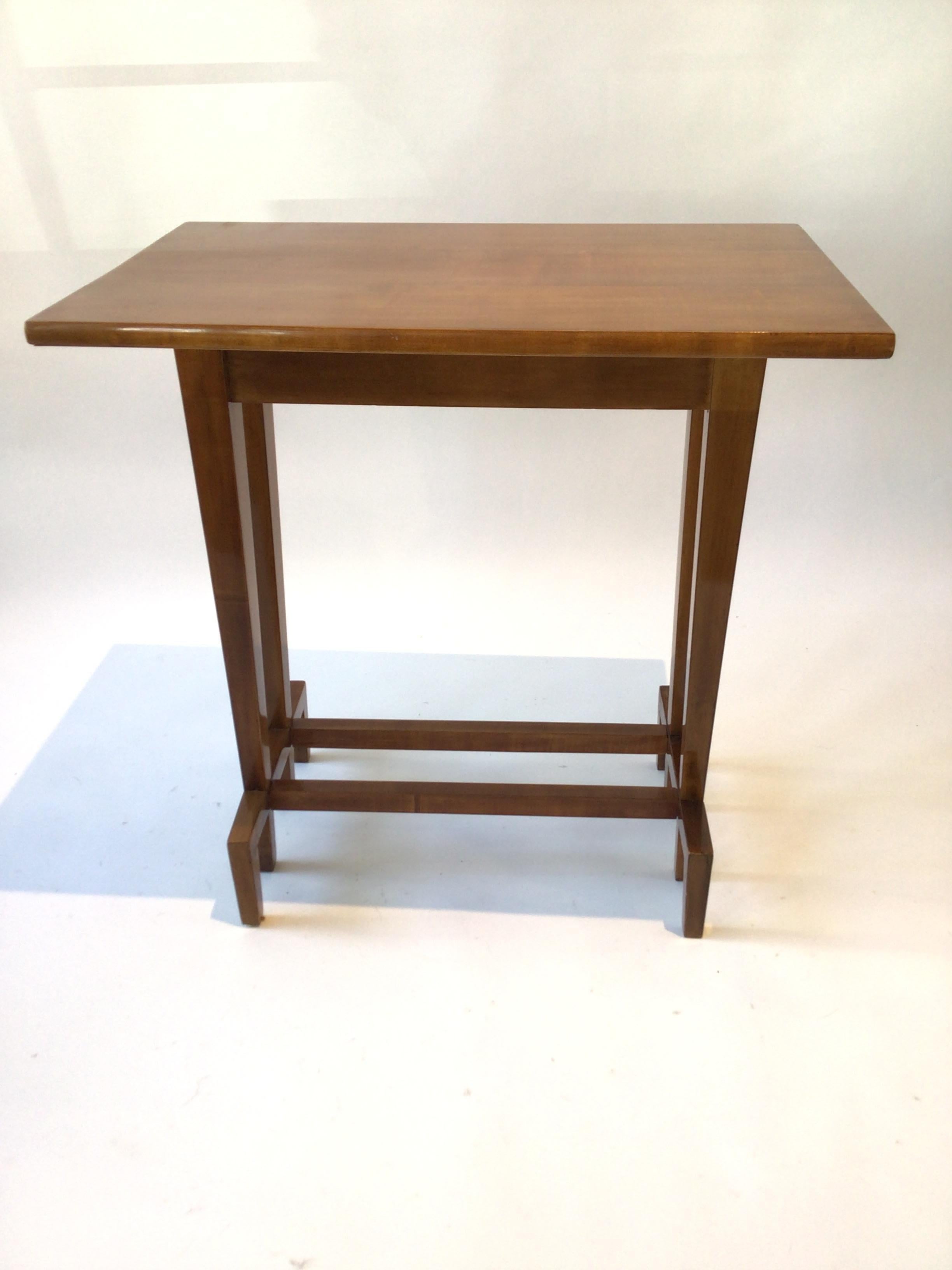 1920s Walnut Architectural Side Table For Sale 3