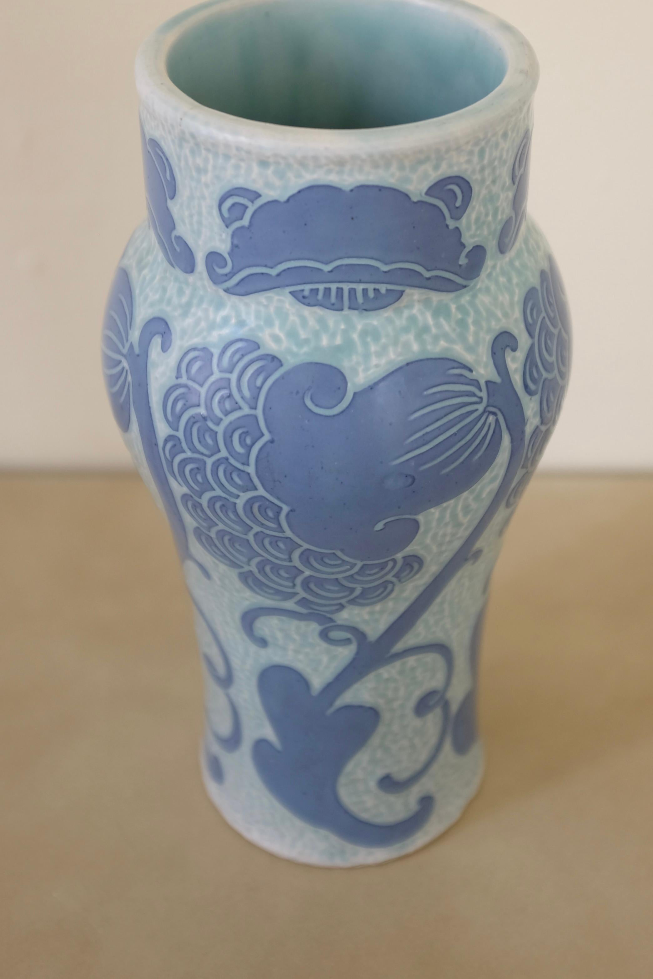 Svedese Vaso Sgraffito del 1920 di Josef Ekberg in vendita
