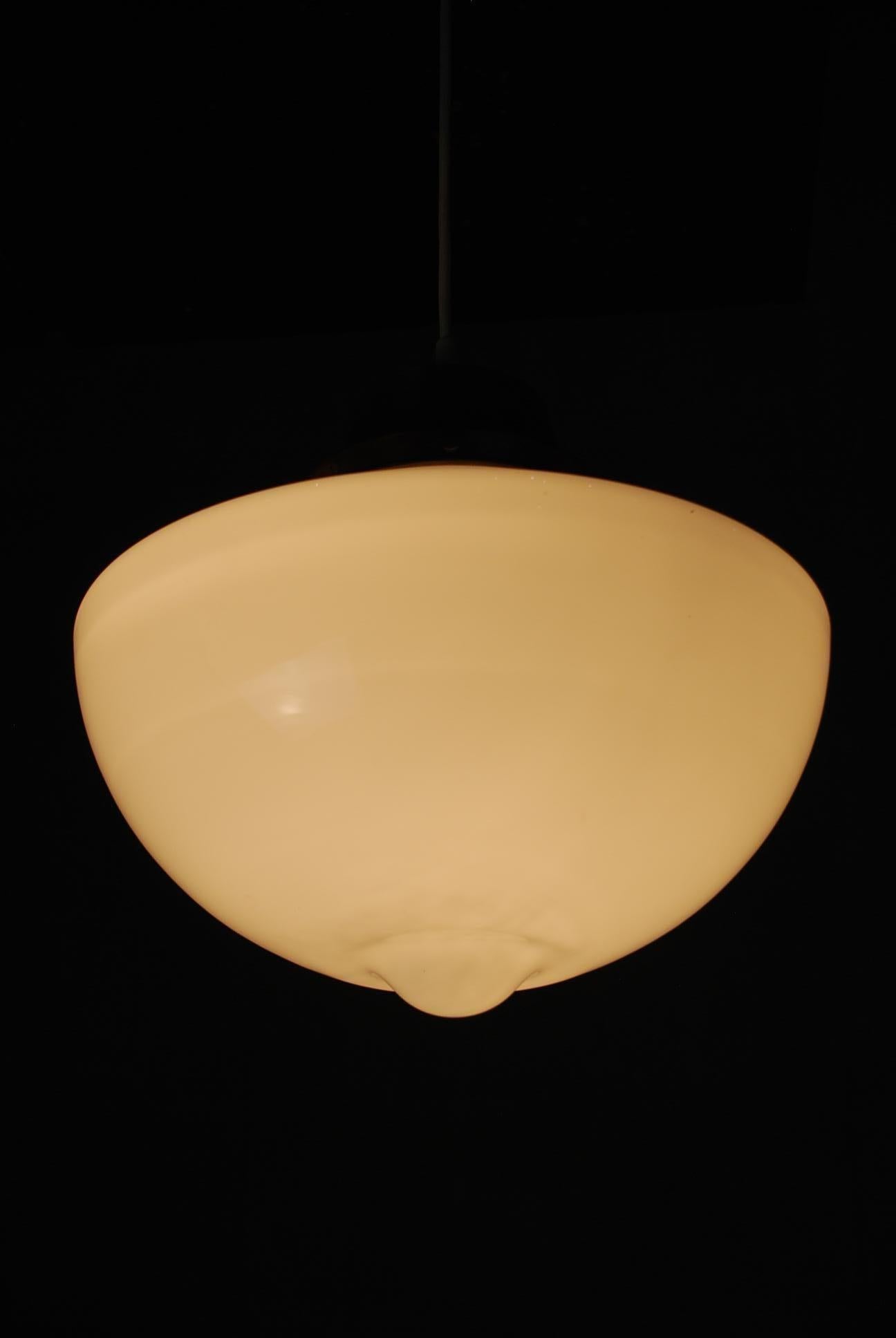 vintage milk glass hanging lamp