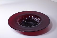 1920 "Soffiati" Vittorio Zecchin MVM Cappellin Venini Rubin Plaque en verre de Murano