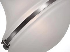 1920 Luzette Style Two Part Frosted Glass Pendents