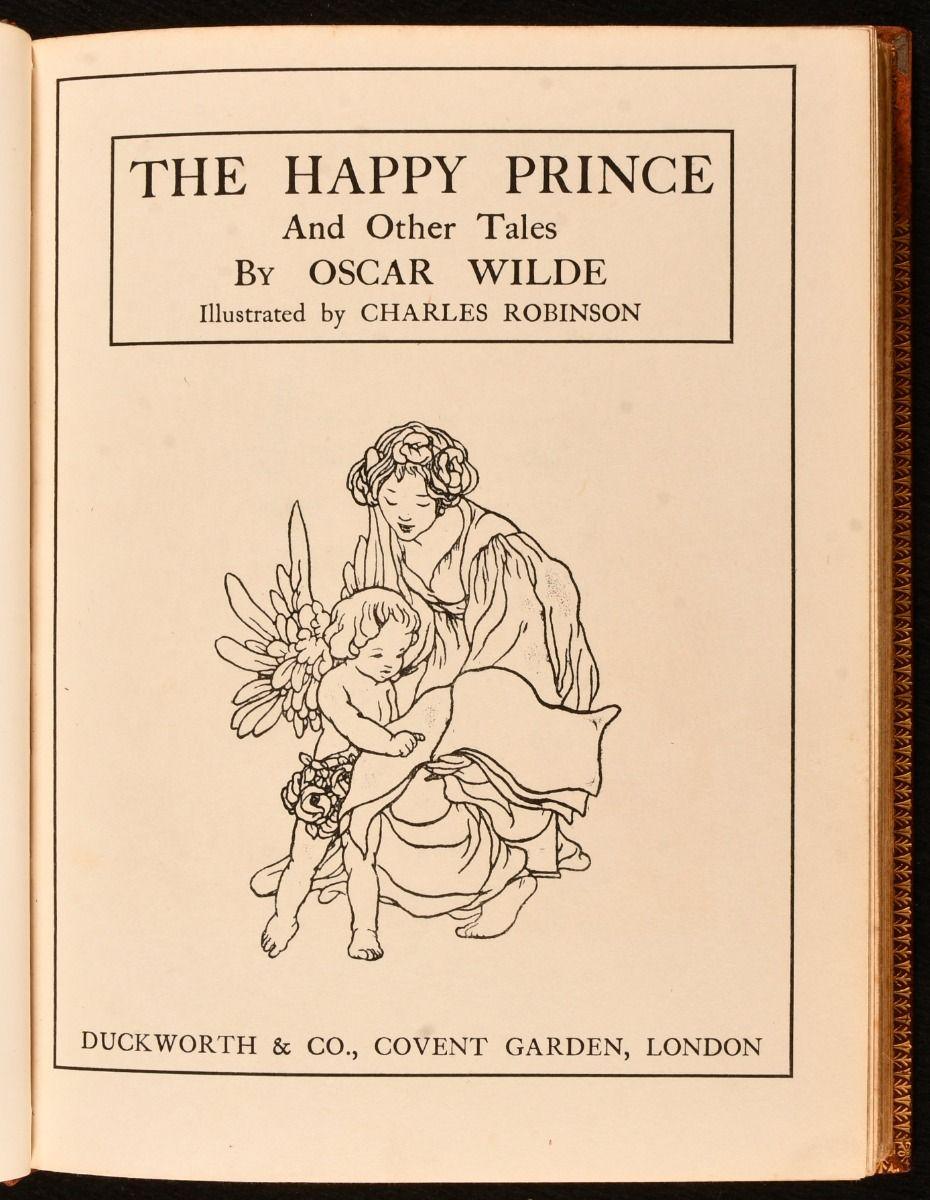 European 1920 The Happy Prince and Other Tales For Sale