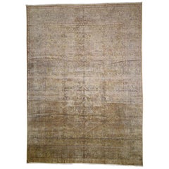 Used 1920 Turkish Sivas Rug Even Wear and Soft, Camel and Beige