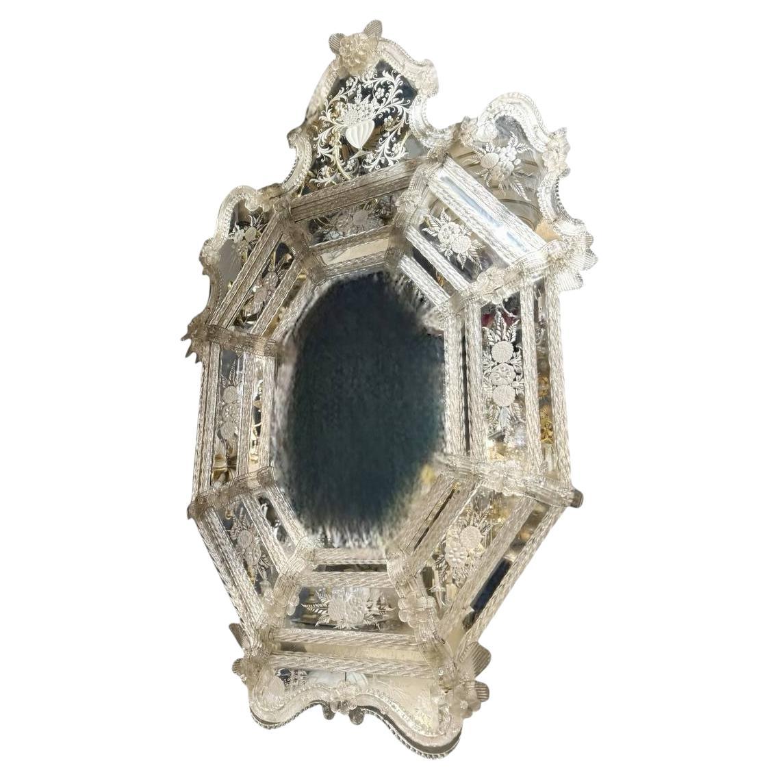 1920 Venetian Mirror with Murrano Glass