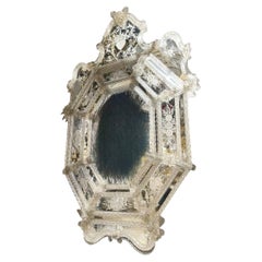 Miroir vénitien 1920 avec verre Murrano