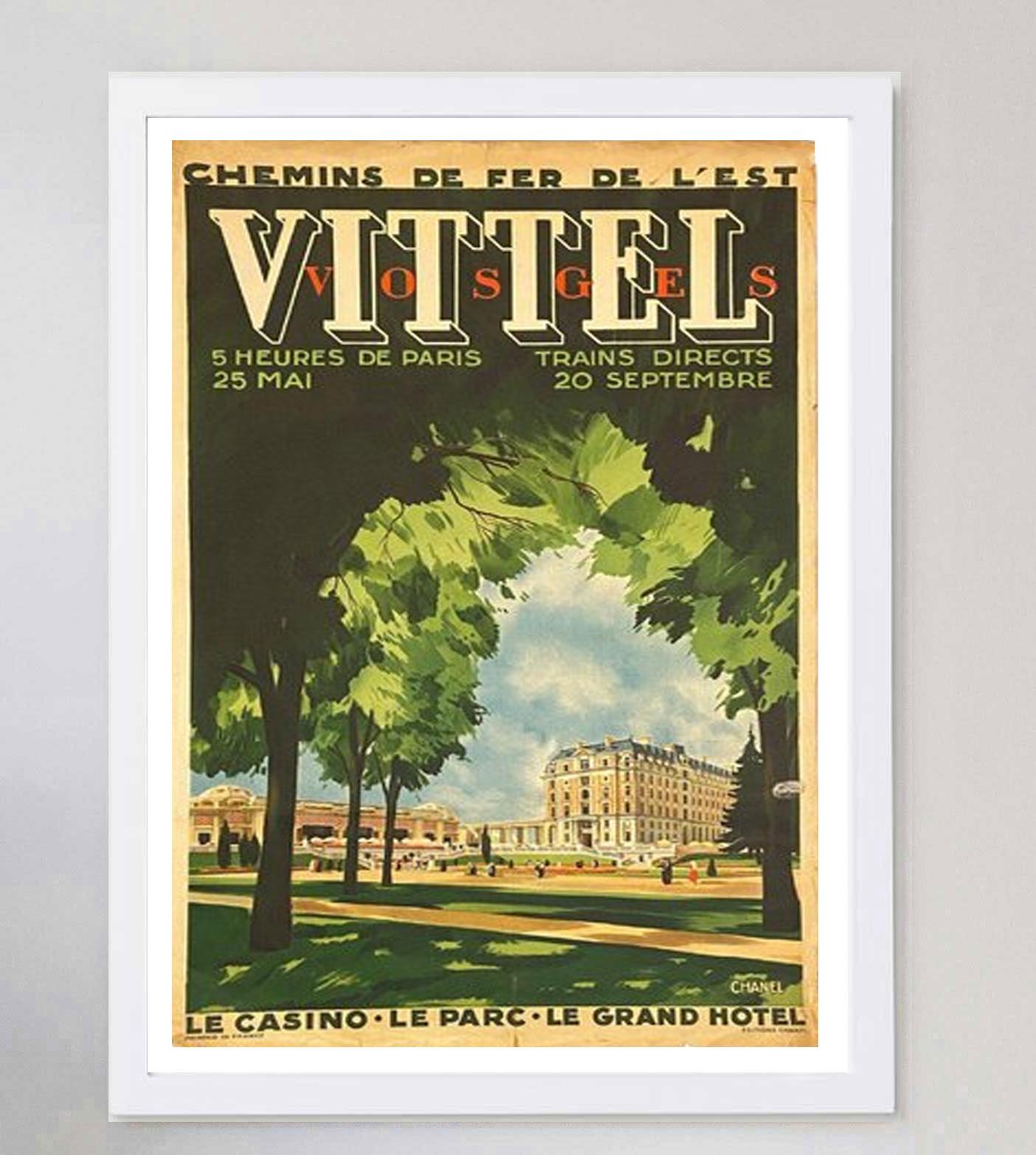 French 1920 Vittel Vosges Original Vintage Poster For Sale