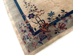 1920 Walter Nichols Antique Chinese Art Deco Rug Tree of Life 9x12 275cm x 351cm