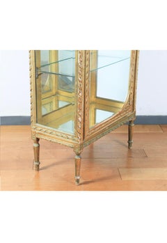 1920’a Gold Leaf Curio Cabinet