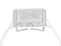 1920s 0.20 Carat Diamond Platinum Cocktail Ring