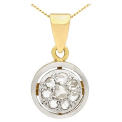 1920s 0.35ct Diamond Pendant in 18k Yellow & White Gold, Europe