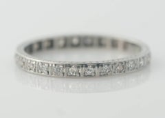 1920s 0.40 Carat Diamond and 14 Karat Gold Eternity Band Wedding Ring